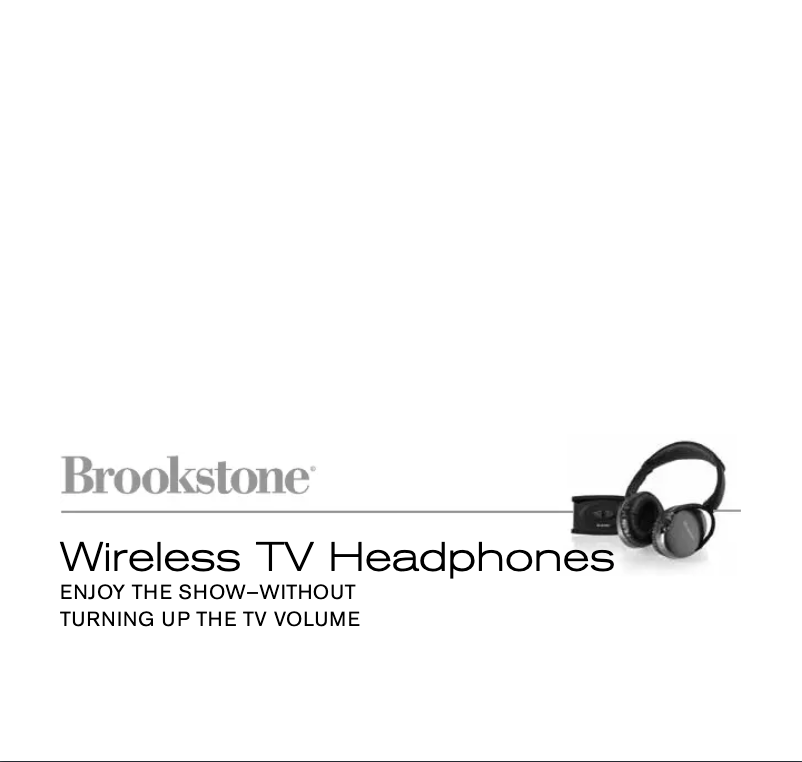Page n°1 - Manuel utilisateur Brookstone Wireless TV Headphones