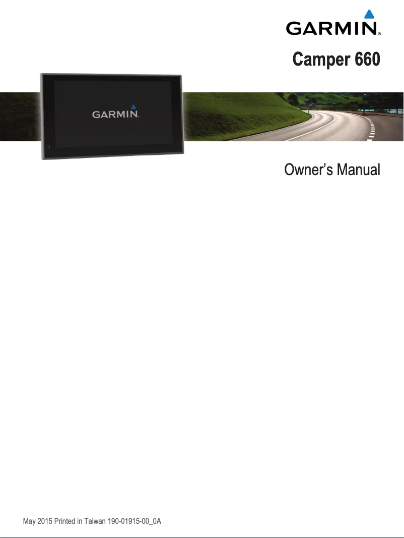 Page n°1 - Manuel utilisateur Garmin Camper 660