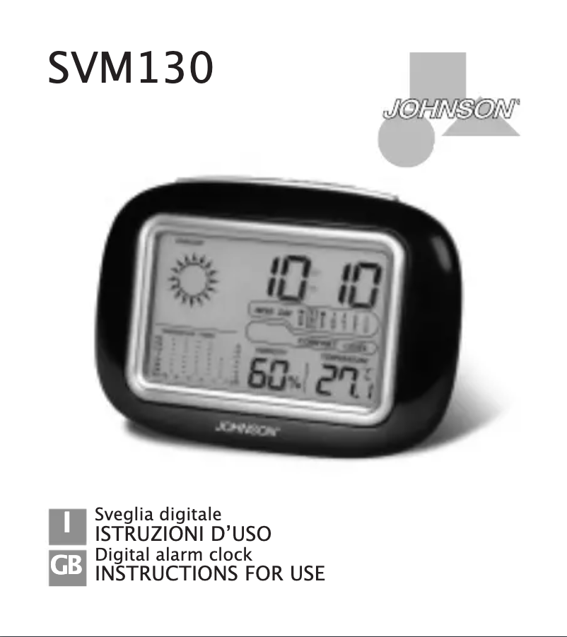 Page 1 de la notice Manuel utilisateur Johnson SVM130