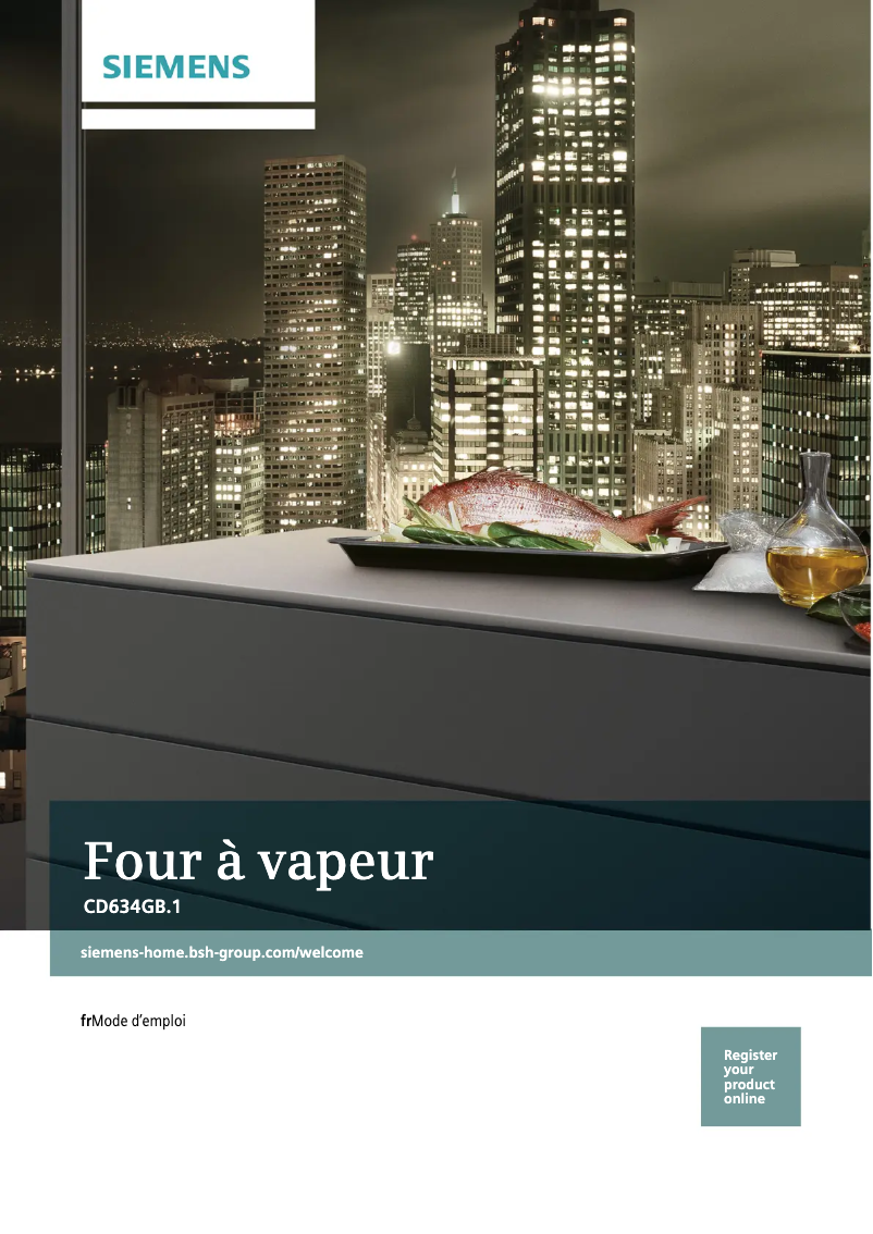 Page 1 de la notice Manuel utilisateur Siemens CD634GBW1