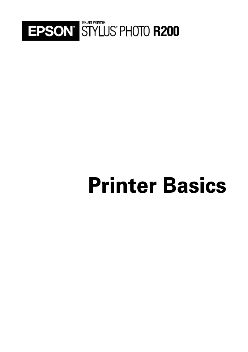 Page n°1 - Manuel utilisateur Epson Stylus Photo R200