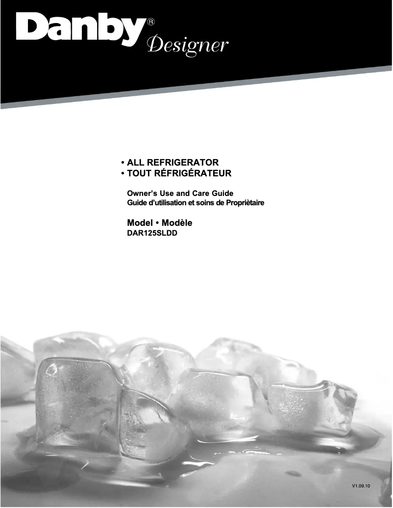 Page 1 de la notice Manuel utilisateur Danby DAR125SLDD