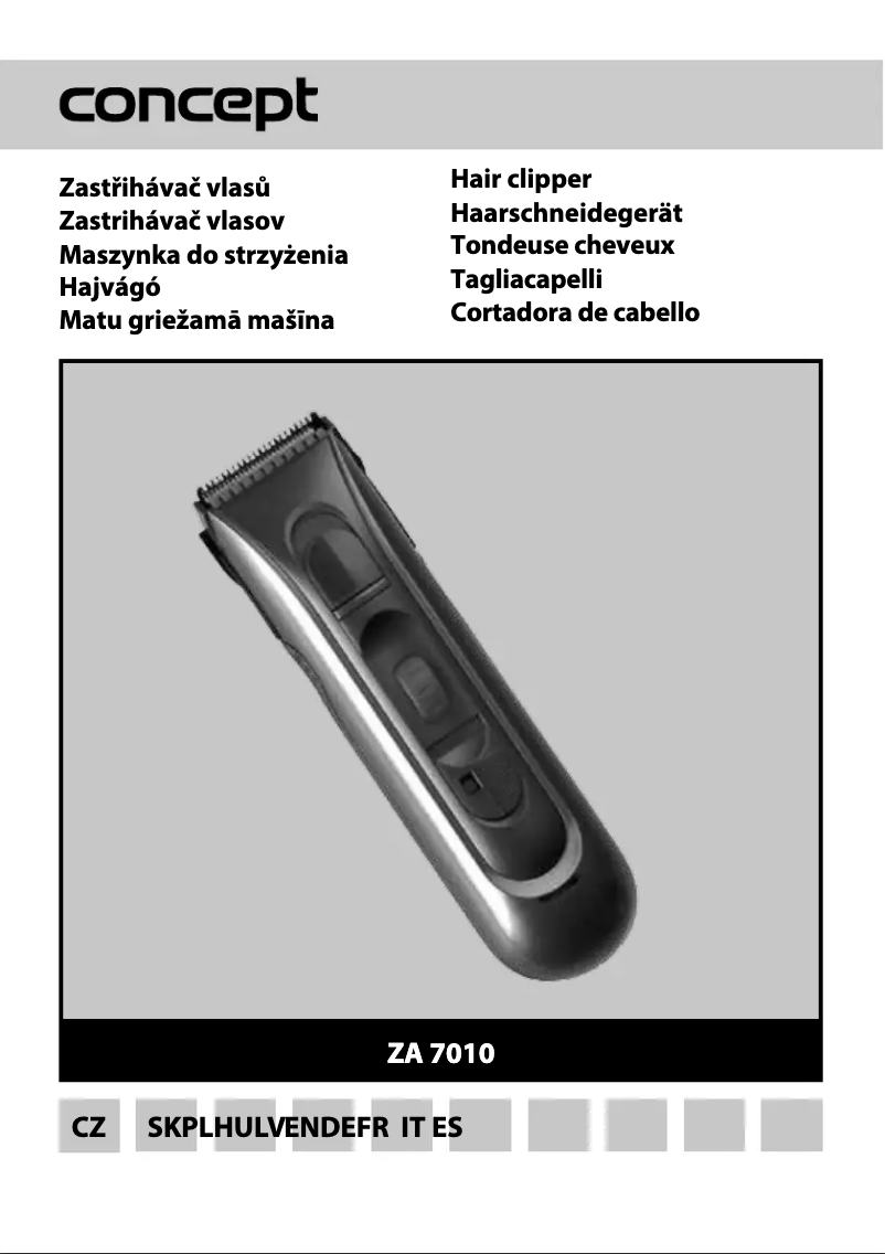 Image de la première page du manuel de l'appareil ZA7010