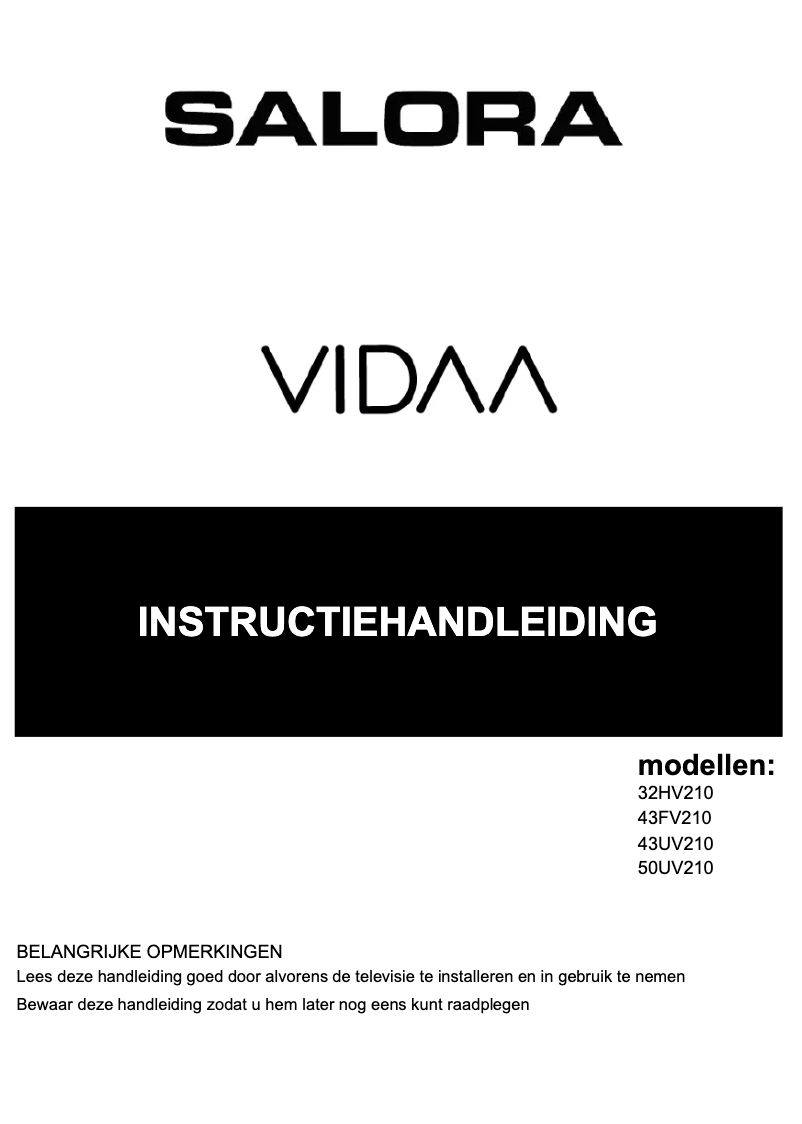 Image de la première page du manuel de l'appareil 43FV210