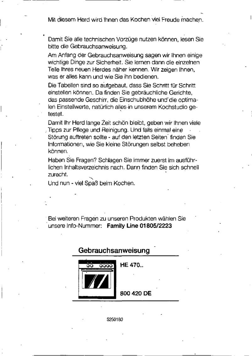 Image de la première page du manuel de l'appareil HE47054