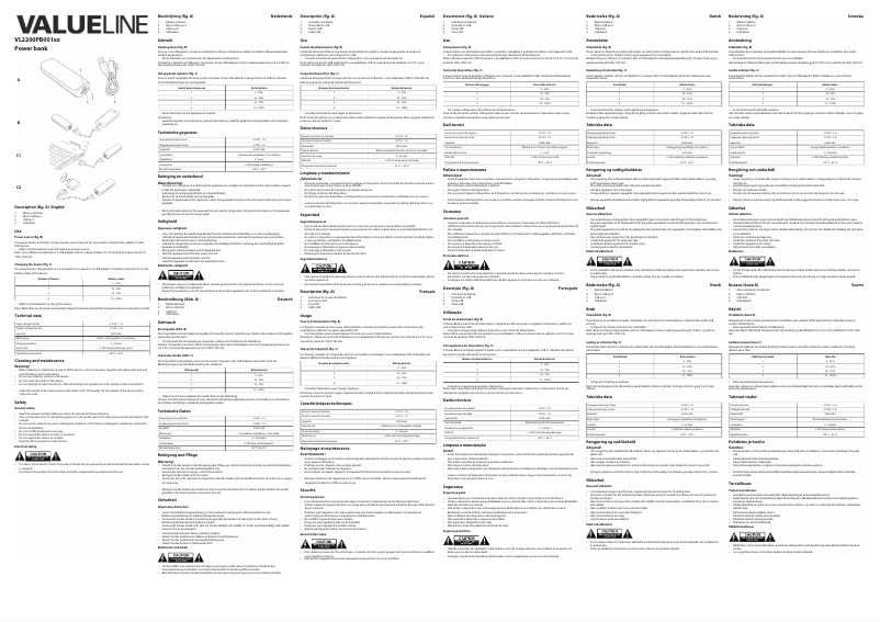 Imagen de la primera página del manual del dispositivo VL2200PB001GR