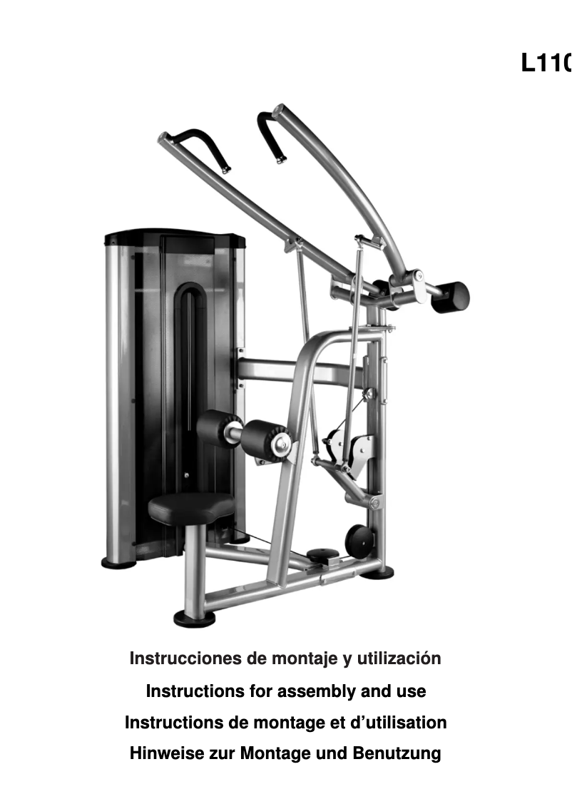 Page 1 de la notice Manuel utilisateur BH Fitness L110