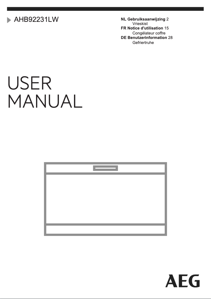 Page n°1 - Manuel utilisateur AEG AHB92231LW