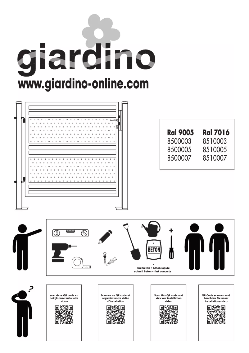 Página 1 del manual Manual de usuario Giardino 8510005
