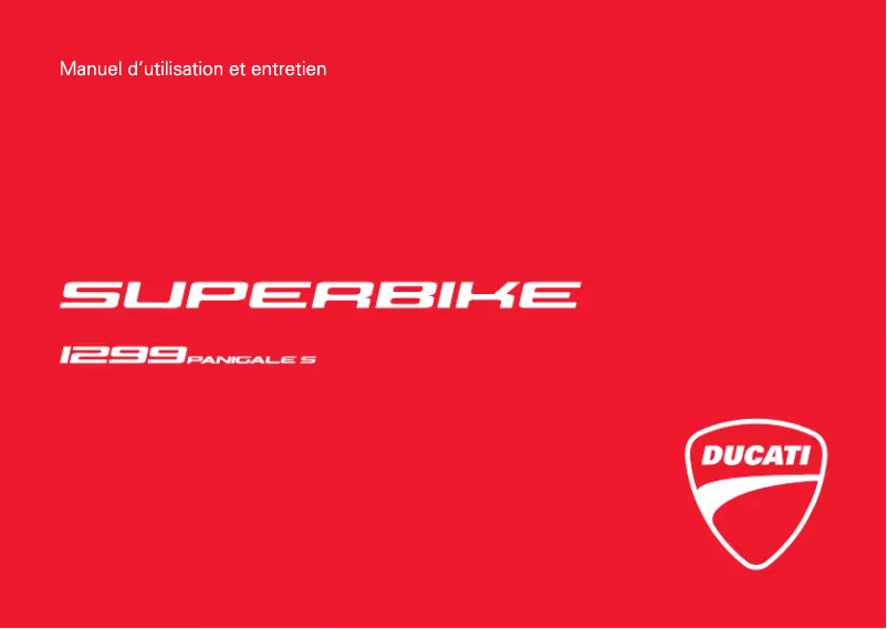 Page 1 de la notice Manuel utilisateur Ducati 1299 Panigale S (2015)