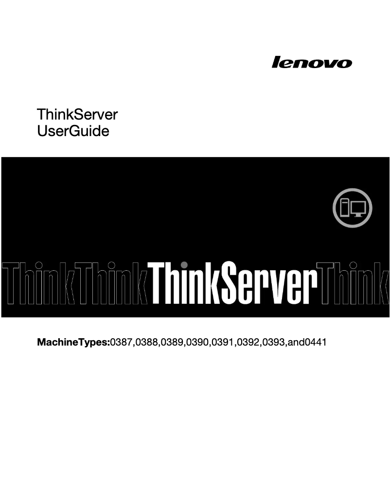 Page 1 de la notice Manuel utilisateur Lenovo ThinkServer TS0387
