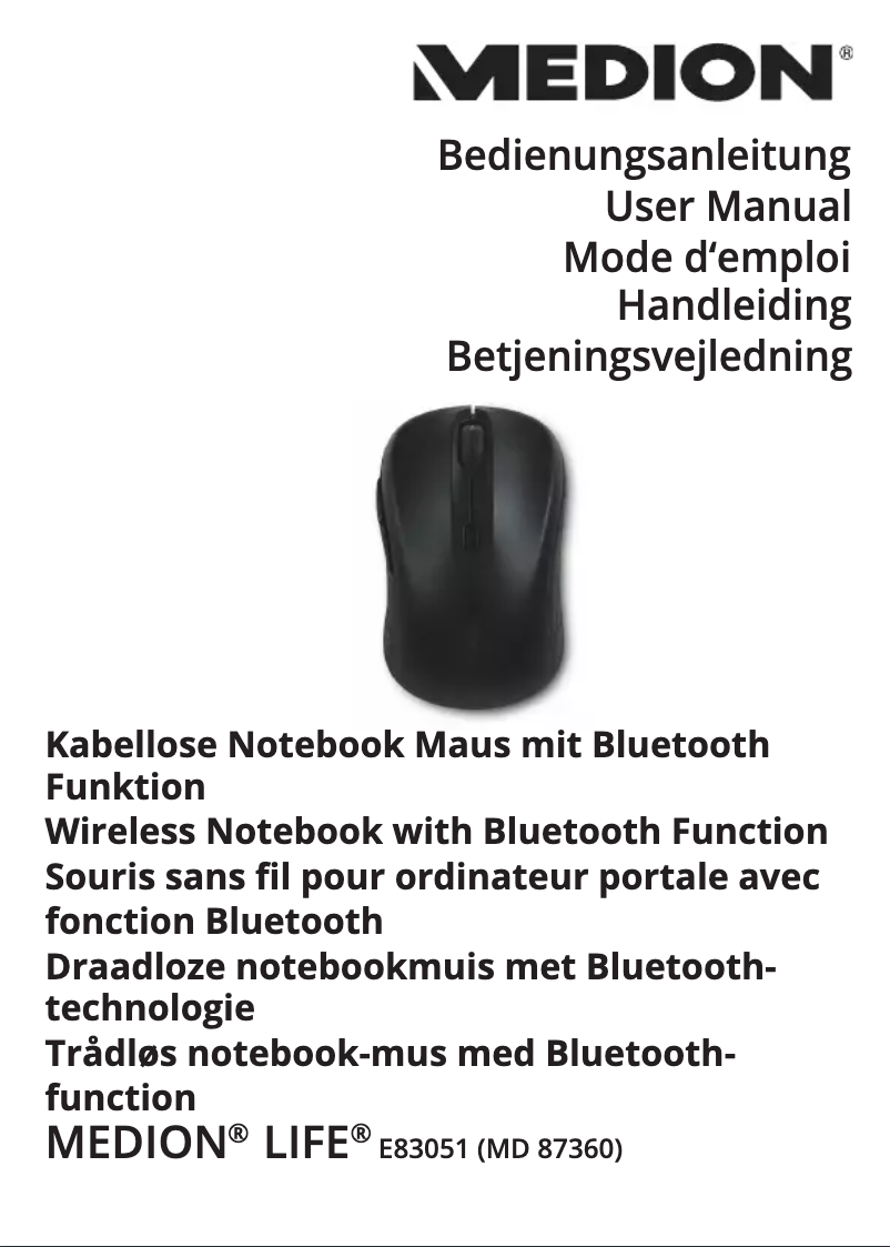 Image de la première page du manuel de l'appareil E83051 (MD 87360) Maus