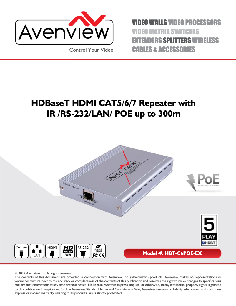 Image de la première page du manuel de l'appareil HBT-C6POE-EX
