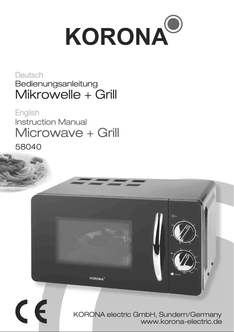 Page n°1 - Manuel utilisateur Korona 58040