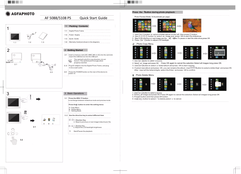 Página 1 del manual Manual de usuario AgfaPhoto AF 5088