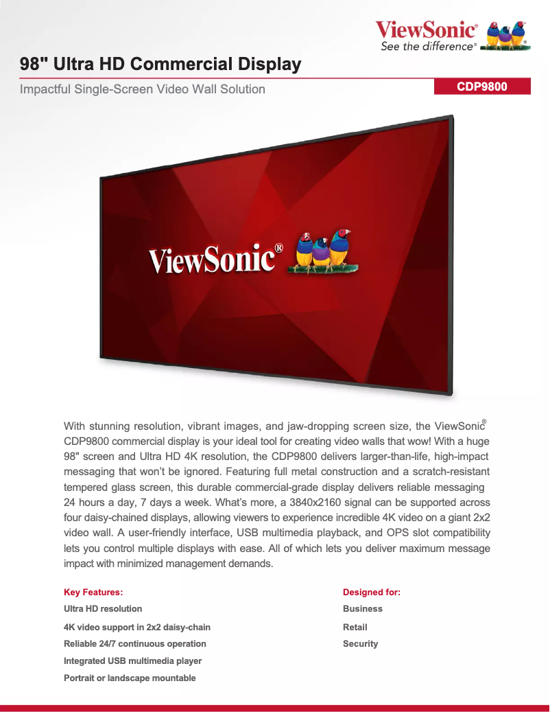 Imagen de la primera página del manual del dispositivo CDP9800