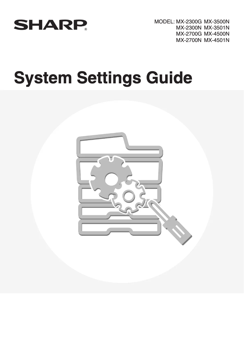 First page image of the manual for MX-2300G