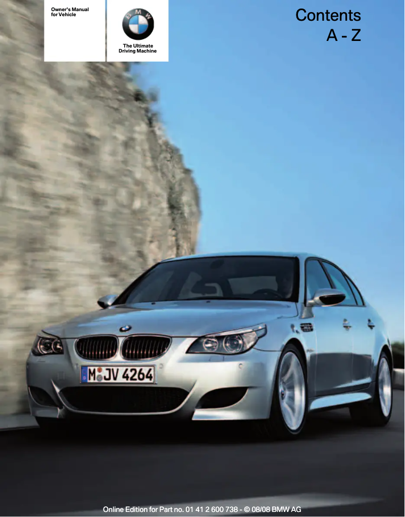 Page 1 de la notice Manuel utilisateur BMW M5 (2010)