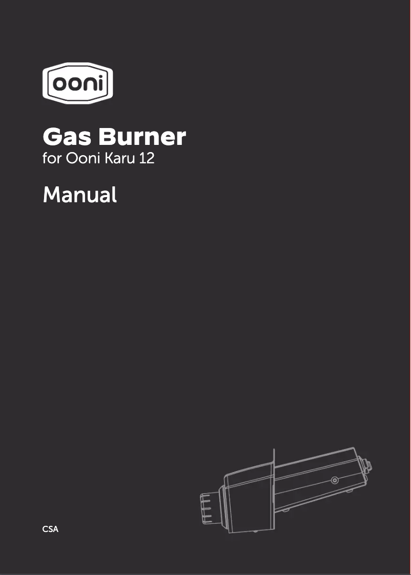 Page n°1 - Manuel utilisateur Ooni Karu 12 Gas Burner