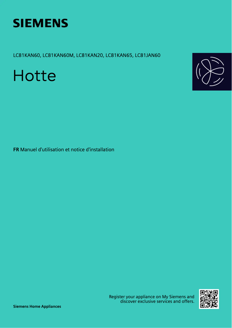 Page 1 de la notice Manuel utilisateur Siemens LC81KAN60M