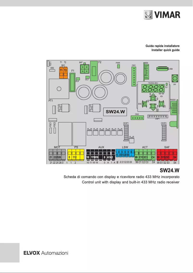 Page 1 de la notice Instructions / montage Vimar ELVOX EK07