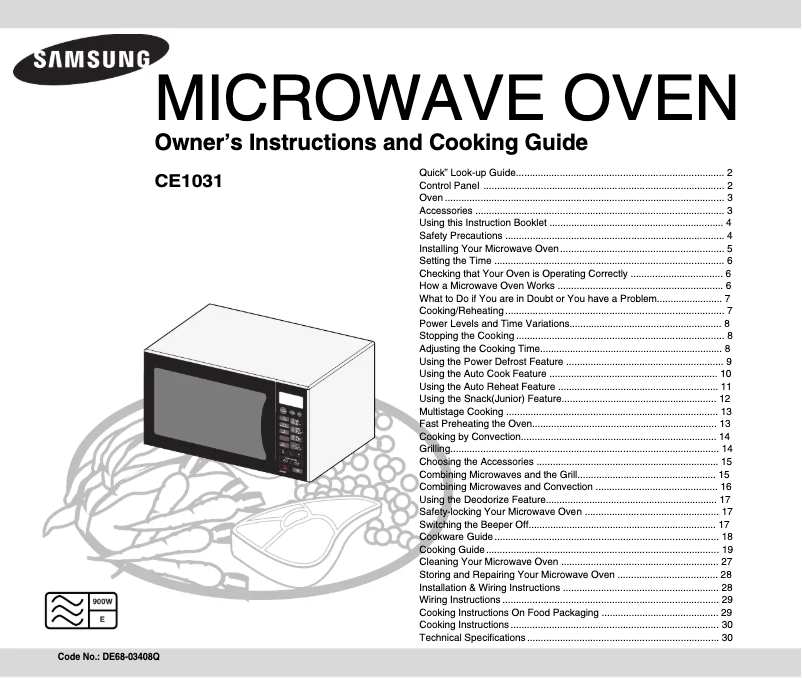 Page 1 de la notice Manuel utilisateur Samsung CM1031-B