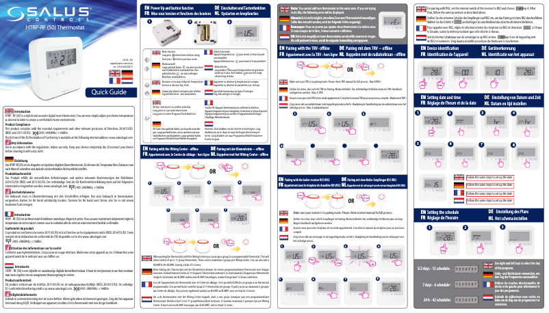 Page 1 de la notice Manuel utilisateur Salus HTRP-RF50