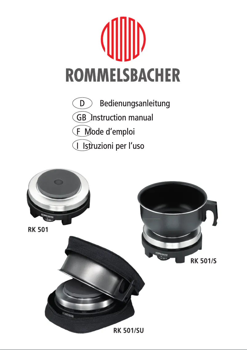 Página 1 del manual Manual de usuario Rommelsbacher RK505/K