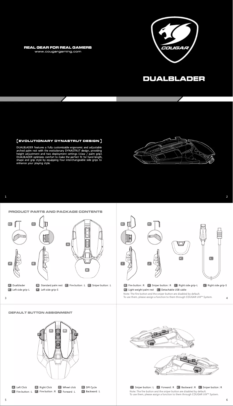 Page n°1 - Manuel utilisateur Cougar DualBlader