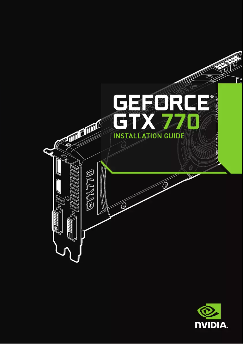 Page 1 de la notice Manuel utilisateur Nvidia Geforce GTX 770