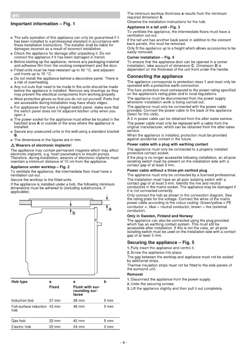 Page 1 de la notice Guide d'installation Bosch HBG674BS1B