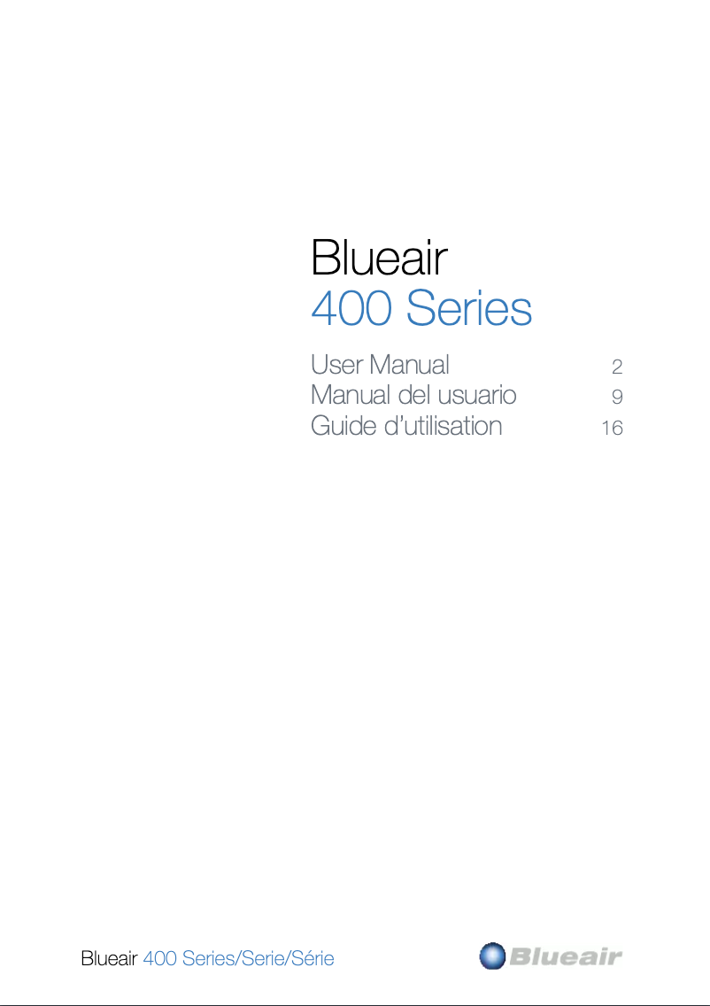 Page n°1 - Manuel utilisateur Blueair 402