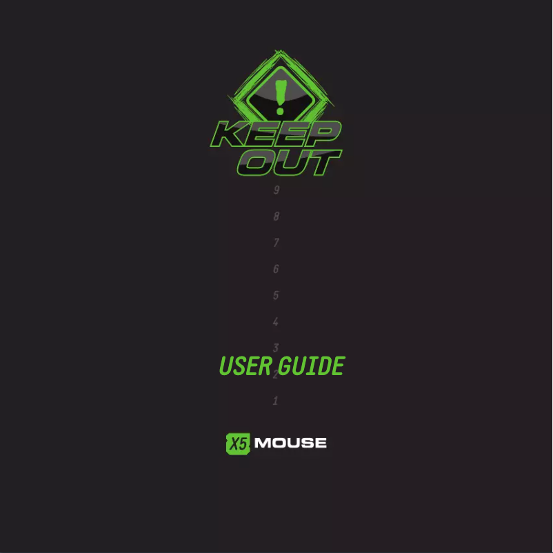 Page 1 de la notice Manuel utilisateur KeepOut X5