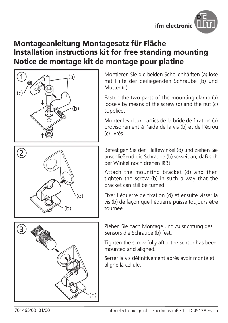 Page 1 de la notice Manuel utilisateur IFM E20869