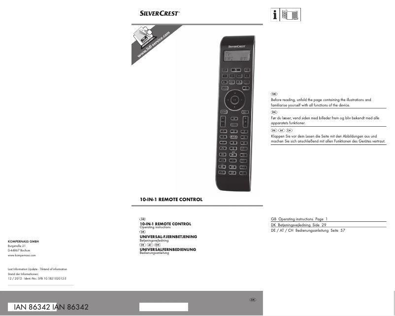 Image de la première page du manuel de l'appareil IAN 86342