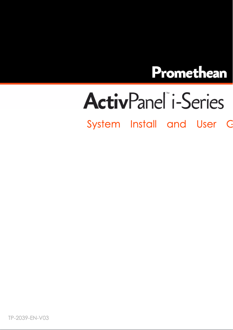 Página 1 del manual Manual de usuario Promethean ActivPanel VTP2-75-4K