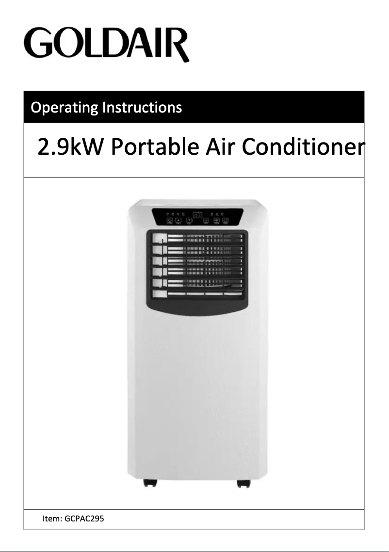 Página 1 del manual Manual de usuario GoldAir GCPAC295