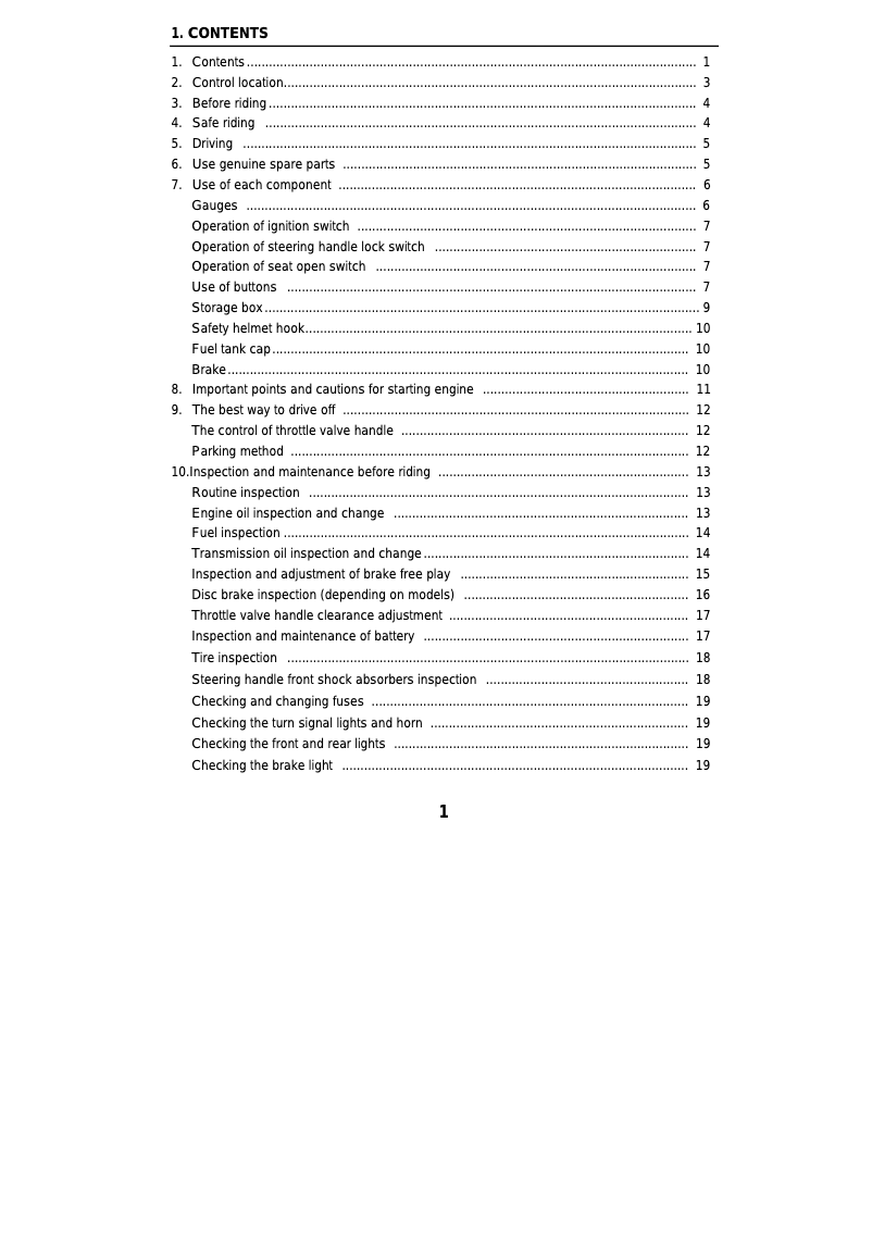 Image de la première page du manuel de l'appareil Fiddle 125