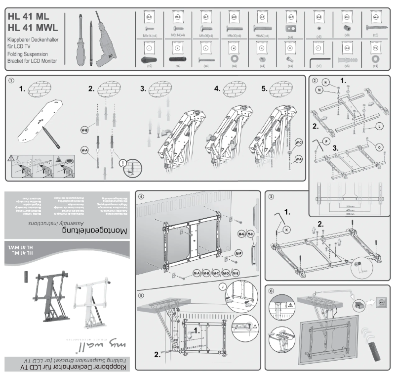Page 1 de la notice Manuel utilisateur My Wall HL 41 ML