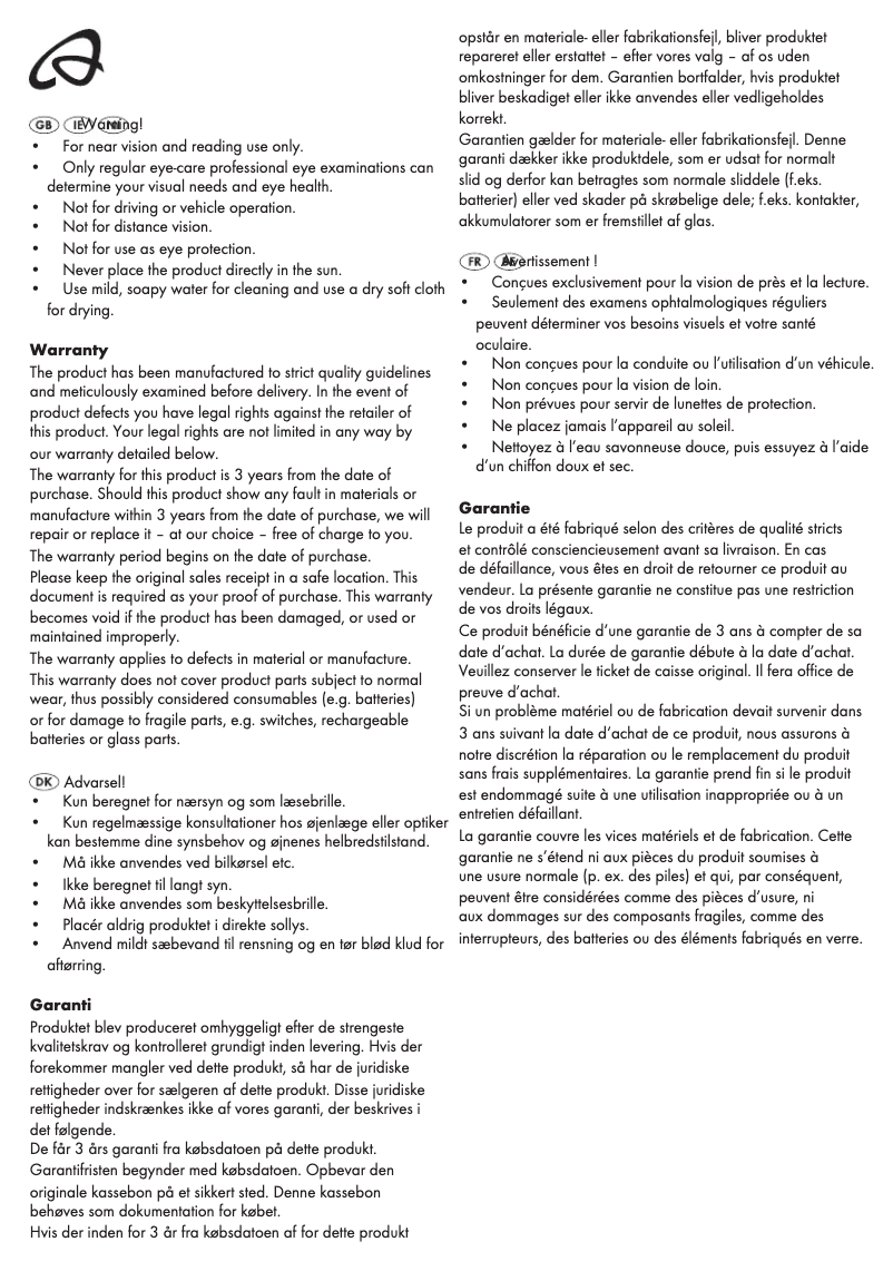 First page image of the manual for IAN 282620