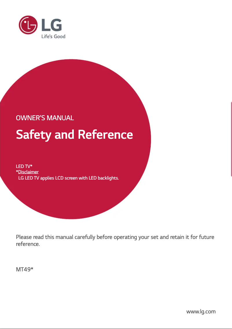 Página 1 del manual Manual de usuario LG 24MT49VT