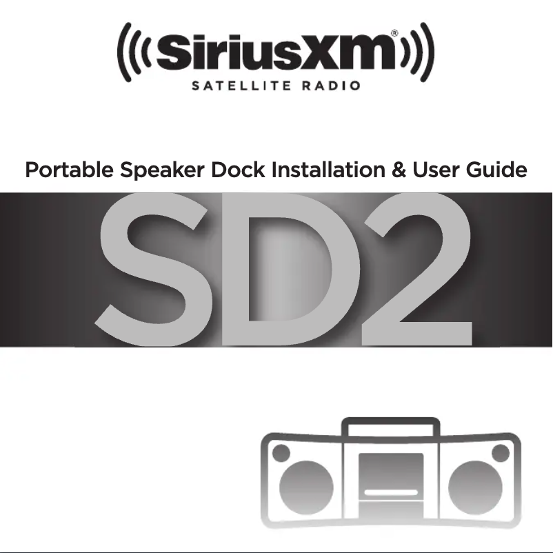 Page n°1 - Manuel utilisateur SiriusXM SXSD2