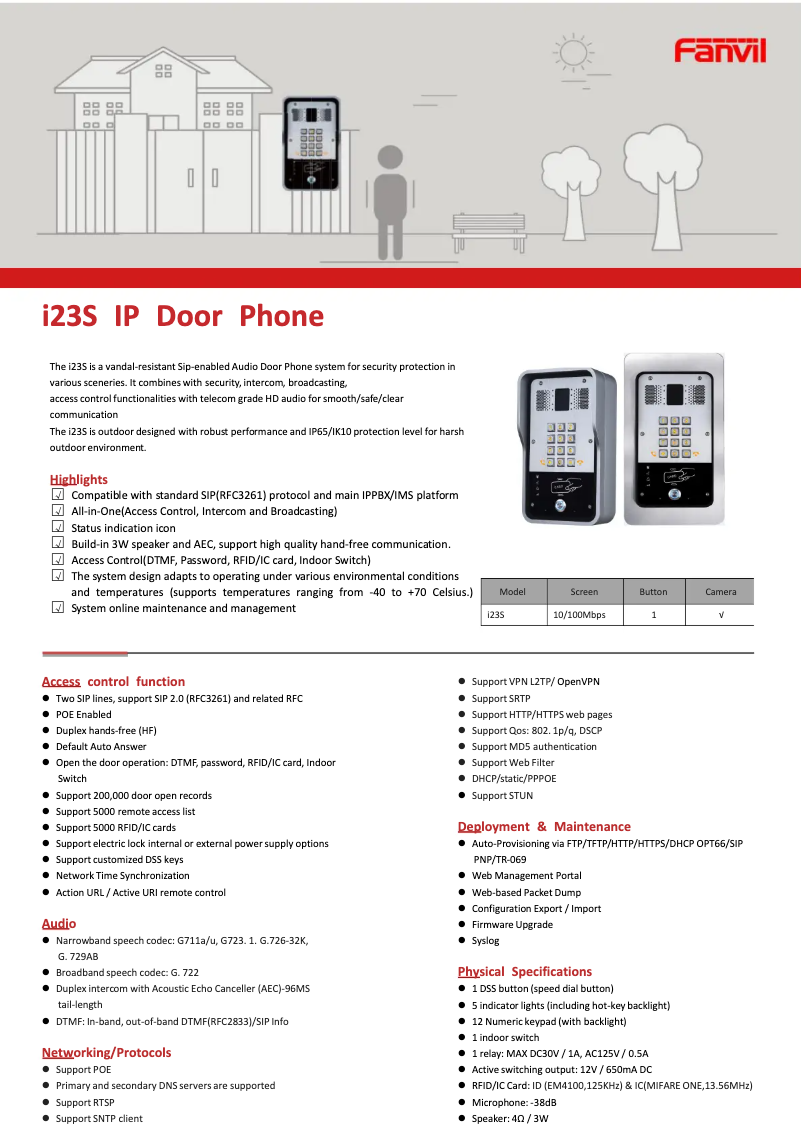 Image de la première page du manuel de l'appareil i23S