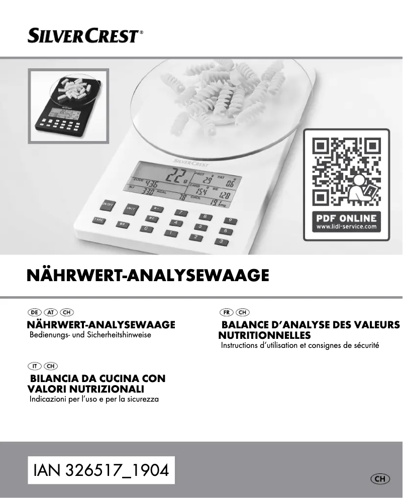 Page 1 de la notice Manuel utilisateur SilverCrest HG04458A