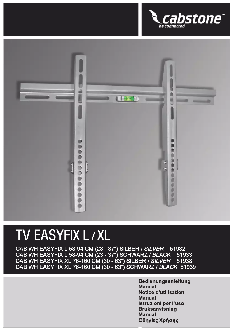 Page n°1 - Manuel utilisateur Cabstone TV EasyFix XL