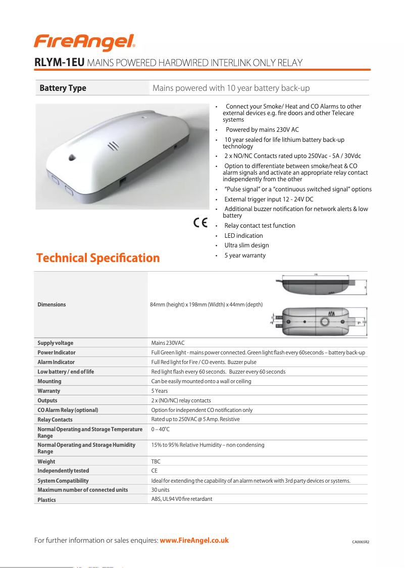 Image de la première page du manuel de l'appareil RLYM-1EU