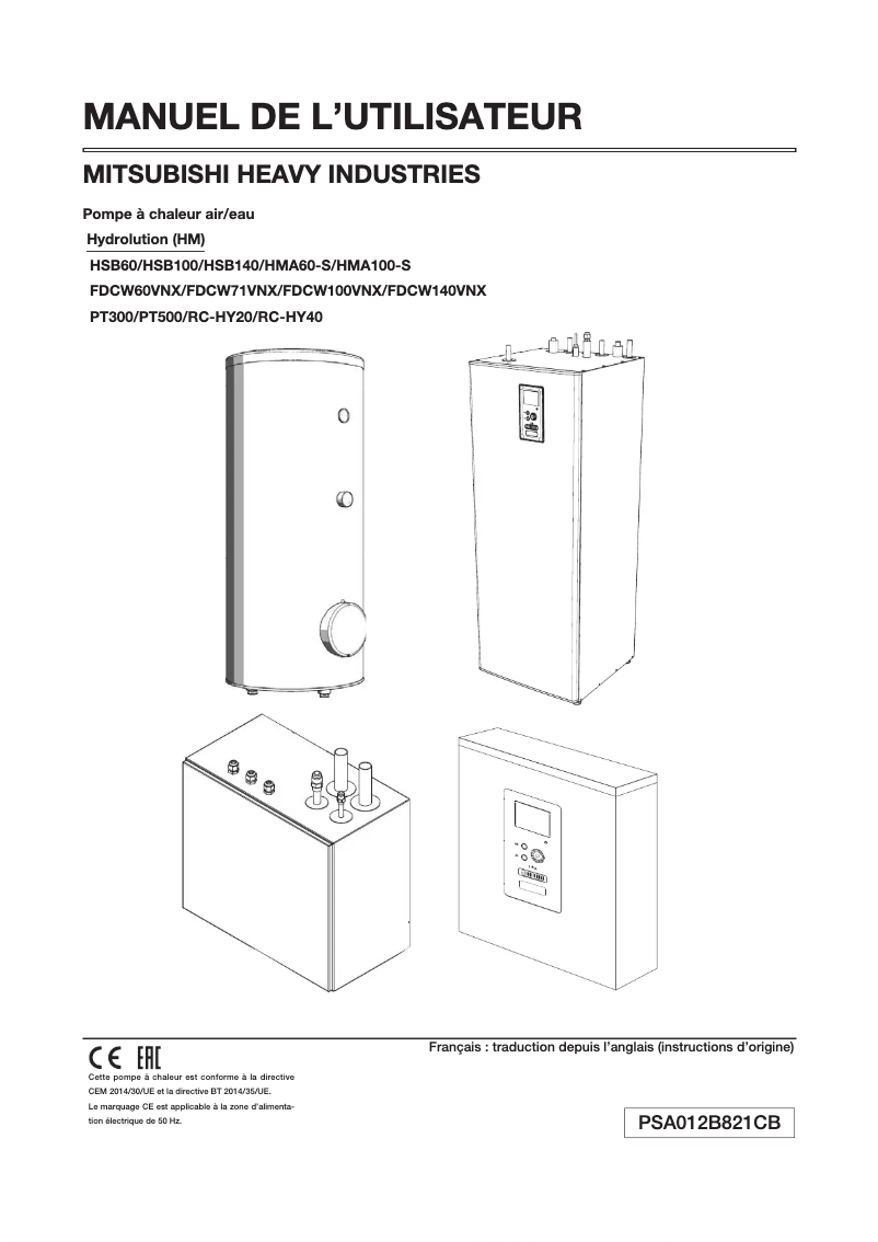 Image de la première page du manuel de l'appareil FDCW140VNX