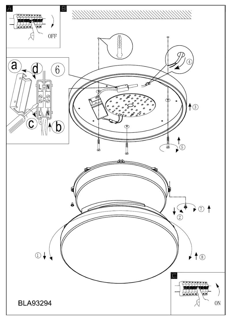 Page 1 de la notice Manuel utilisateur Eglo Lora