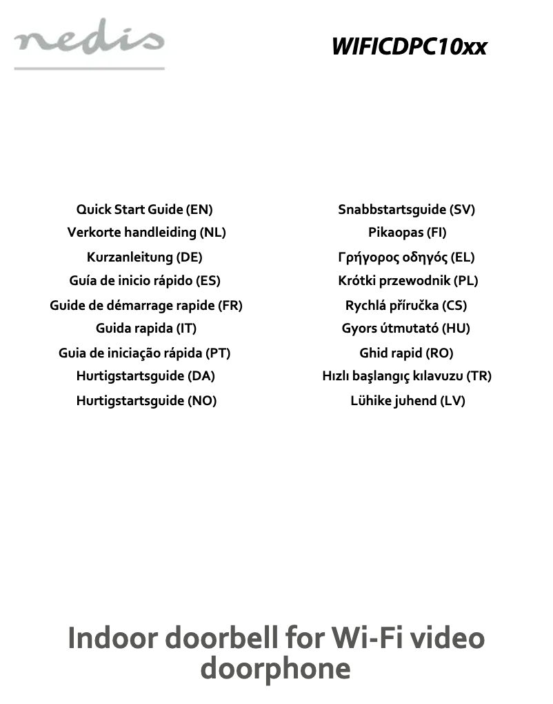Page 1 de la notice Manuel utilisateur Nedis WIFICDPC10BK