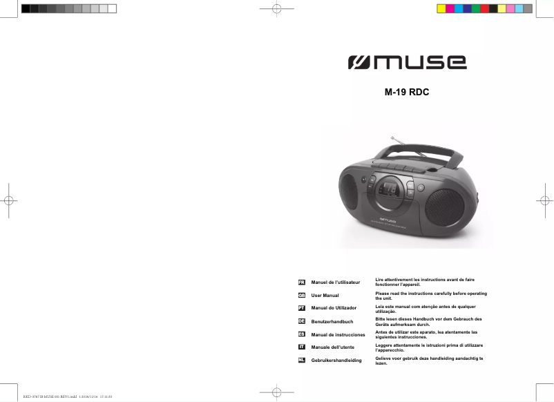 First page image of the manual for M-19 RDC